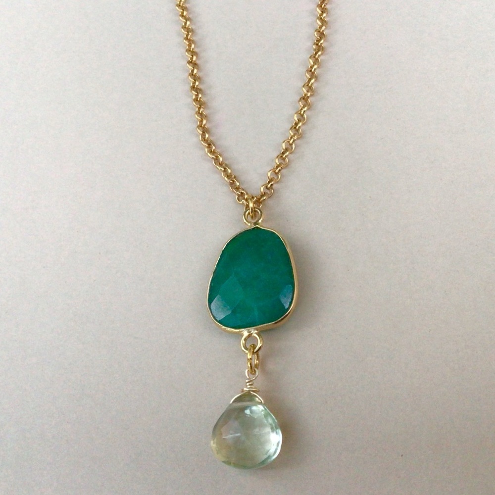 Natural Gemstone Sundance charm Necklace
